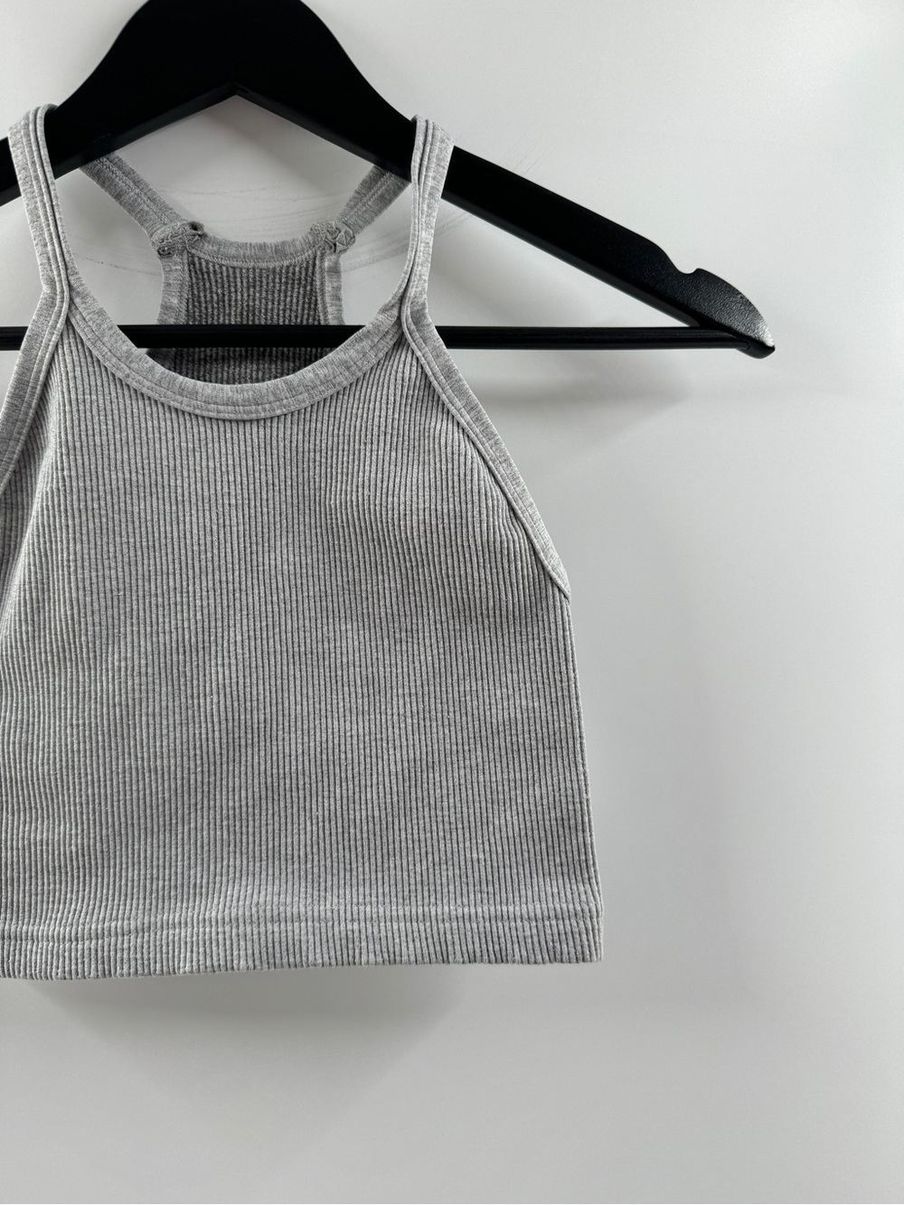 Free People Movement Gray Ribbed Cropped Workout Tank Top – Women's XS - Picture 3 of 6